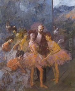 Le Foyer A L'opera by Jean-Louis Forain