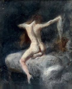 Nu De Dos Au Drap Blanc