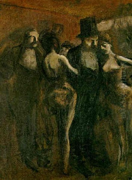 Personnages En Costume De Soiree - view 1