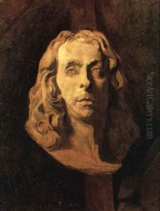Portrait D'un Buste En Marbre De Moliere