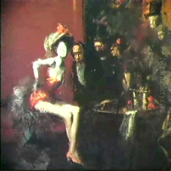 Cabaret Girl And Entourage - view 1