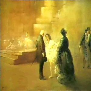 Wahrend Der Tanzstunde by Jean-Louis Forain