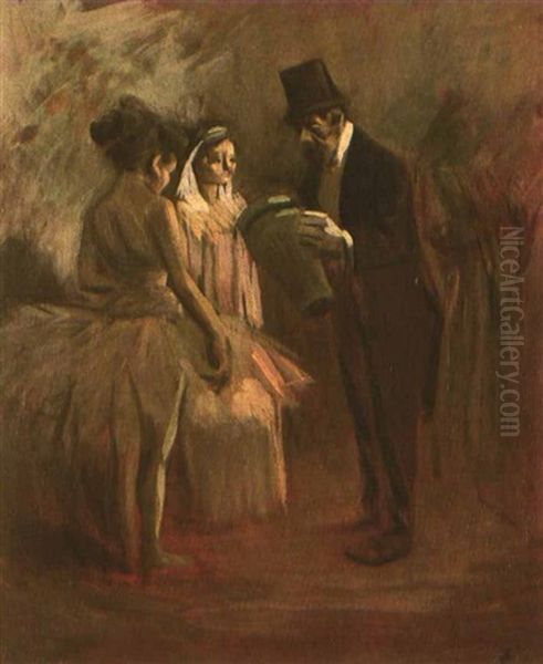 A Dance Master With Two Ballerinas - view 1