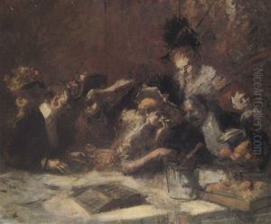 Cafe Maxim, Paris by Jean-Louis Forain