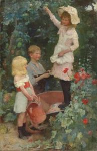 The Apple Pickers by Elizabeth Stanhope Forbes