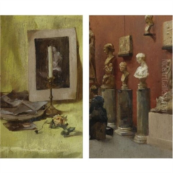 Museum Interior (+ Still Life With A Candle; 2 Works) - view 1