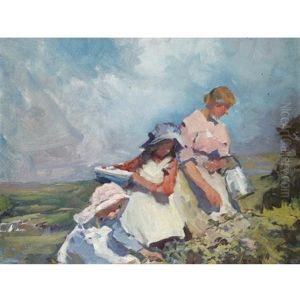 Study For 'blackberry Gatherers' by Elizabeth Stanhope Forbes
