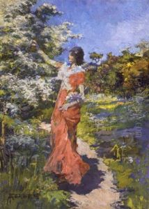 Picking Blossom by Elizabeth Stanhope Forbes