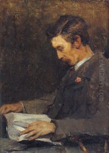 Portrait Of Stanhope Forbes by Elizabeth Stanhope Forbes
