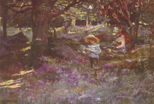 Picking Bluebells - view 1