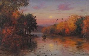 Untitled - Sunset Paddle by John Colin Forbes
