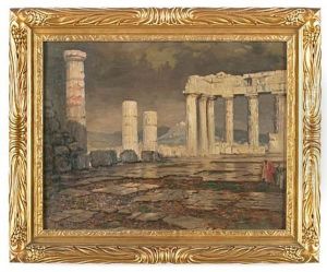 Figure Amidst The Ruins Of Persepolis