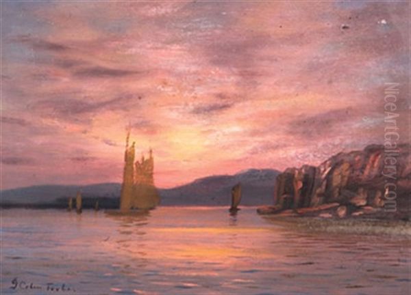 Sailboats At Dusk - view 1