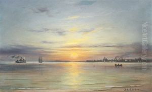 View Of Toronto At Sunset by John Colin Forbes