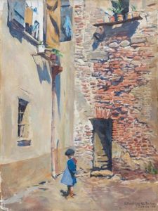 A Girl In A Courtyard, Cahors