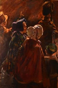 The Destruction By Fire Of The Royal Exchange by Stanhope Alexander Forbes