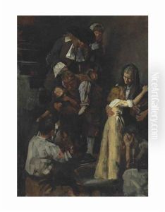 Study For The Great Fire Of London by Stanhope Alexander Forbes