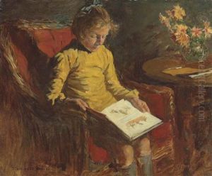 A Girl In A Wicker Chair by Stanhope Alexander Forbes