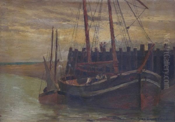 Fishing Boats At A Dock Side - view 1
