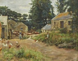 In The Rickyard by Stanhope Alexander Forbes