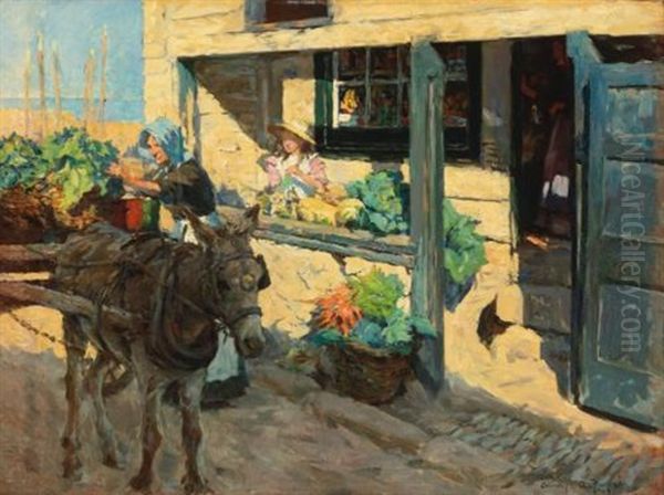 Sunshine And Shadow: The Village Shop Above Newlyn Harbour - view 1