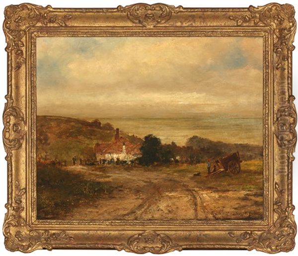 Cottage In A Landscape With Figures - view 1