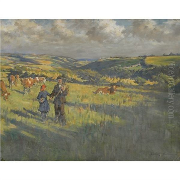 The Fields Above Newlyn - view 1