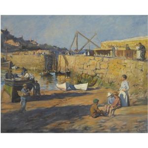 Low Tide At Mousehole by Stanhope Alexander Forbes