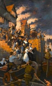 The Fire Of London (study) by Stanhope Alexander Forbes