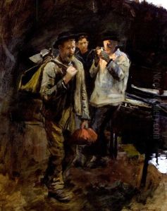 Home Along (study) by Stanhope Alexander Forbes