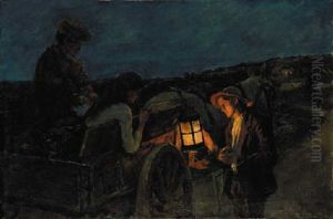 Study For Lighting Up Time by Stanhope Alexander Forbes