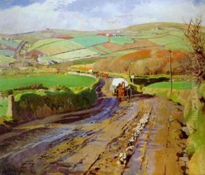 Hauliers On A Country Road by Stanhope Alexander Forbes