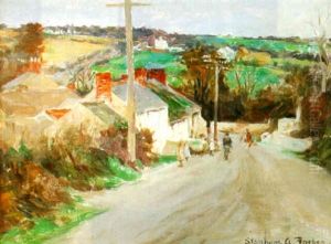 A Cornish Village by Stanhope Alexander Forbes
