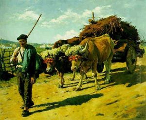 L'attelage Basque by Stanhope Alexander Forbes