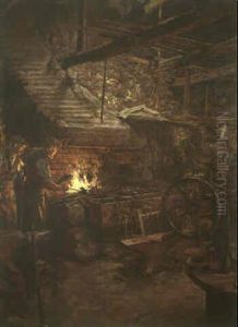 The Smith's Workshop by Stanhope Alexander Forbes