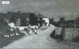 English Cottage Scene by Stanhope Alexander Forbes