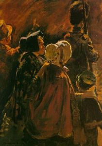 Study For The Destruction Of The Royal Exchange In 1838 by Stanhope Alexander Forbes