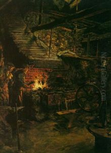 The Blacksmith's Shop by Stanhope Alexander Forbes