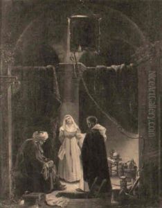 Scene D'inquisition Dans Un Souterrain A Valladolid by Louis-Nicolas (Comte de) Forbin