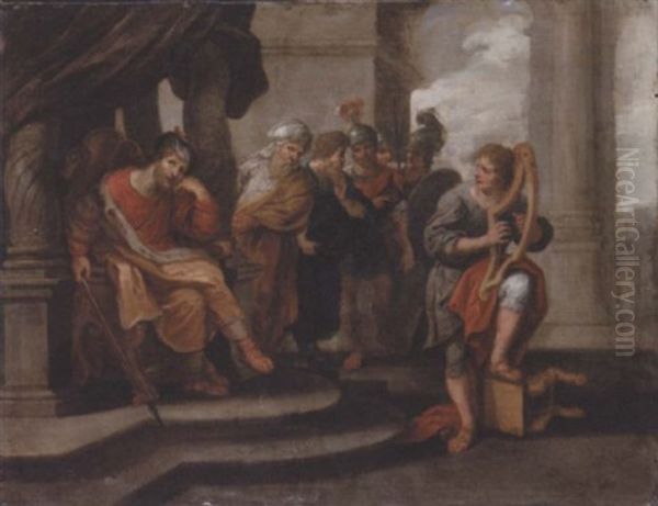 David Playing The Harp Before Saul - view 1