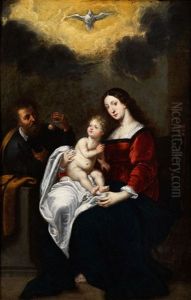 Die Heilige Familie Unter Der Erscheinung Des Heiligen Geists by Gilliam Forchondt the Younger