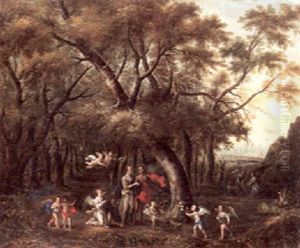 Two Travellers In An Extensive Landscape,(tobias And The Archangel Raphael ?) by Gilliam Forchondt the Younger