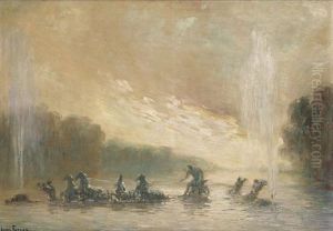 Fontaine, Chateau De Versailles by Henri-Louis Foreau