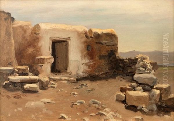 Stone Hut In A Desert Landscape - view 1