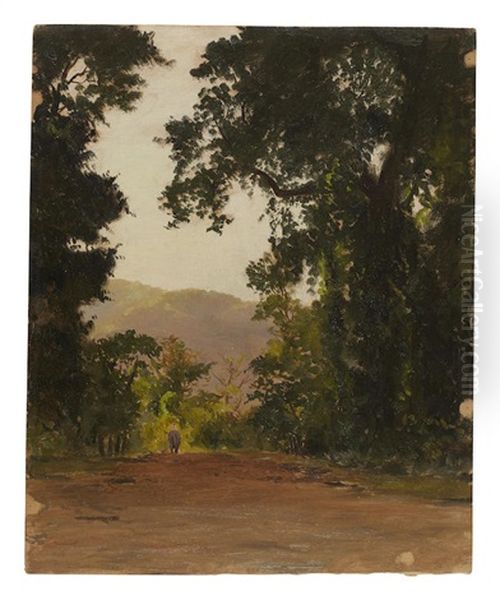 Indian Landscape With Elephant - view 1