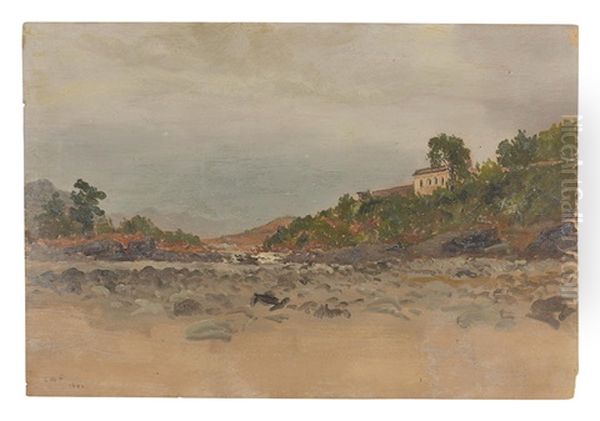 Riverbank Landscape, India - view 1