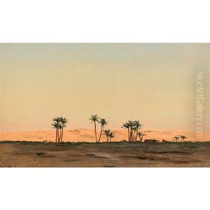 Palm Trees At The Oasis by Lockwood de Forest