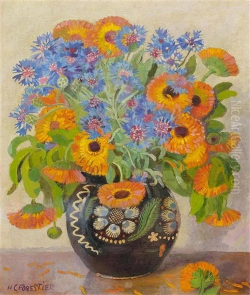 Still Life Of Garden Flowers - view 1
