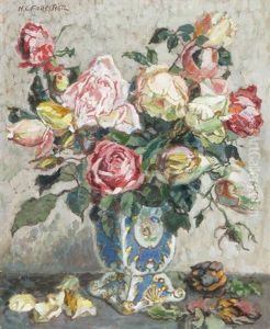Strauss Rosen In Einer Vase Strauss Rosen In Einer Vase