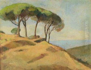 Veduta Costiera Con Pini by Achille Formis